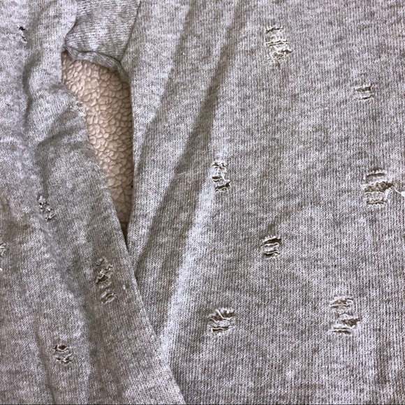 NWOT Wet Seal Distressed Fleece Sweatshirt Size M - Picture 3 of 3